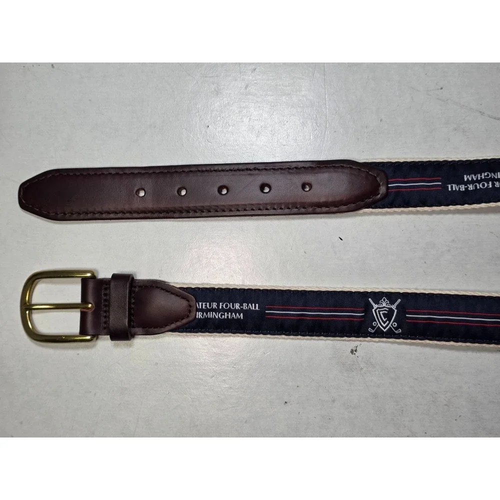 YRI Golf Belt Size 34 USGA U.S. Amateur‎ Four-Ball CC of Birmingham Solid Brass